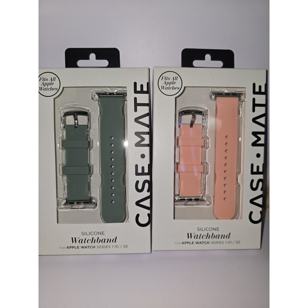 Lot Of 2 Case Mate Silicone Watch Bands For Apple Watch Series 1-10/SE NIB